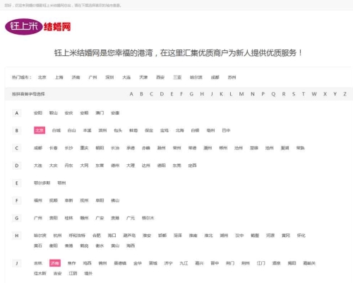 鈺上米結婚網網站建設項目